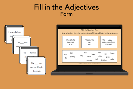Fill In the Adjective Sentences - Farm