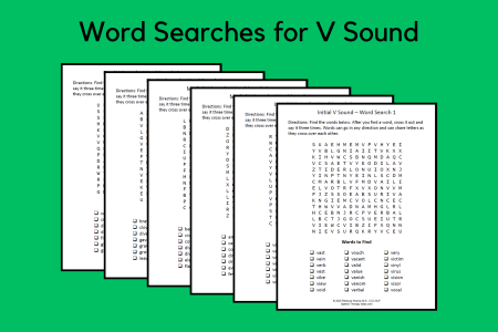 Word Searches for V Sound
