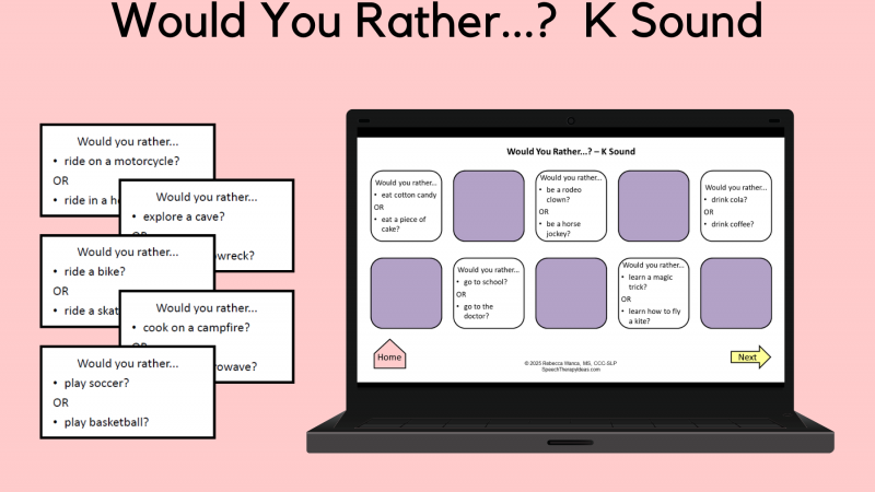 Would You Rather…? For K Sound