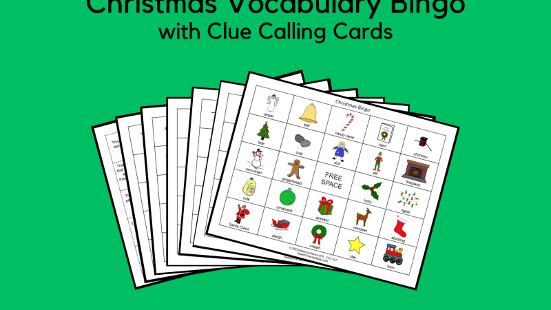 Christmas Vocabulary Bingo With Clue Calling Cards
