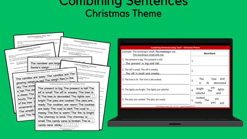 Combining Sentences – Christmas Theme