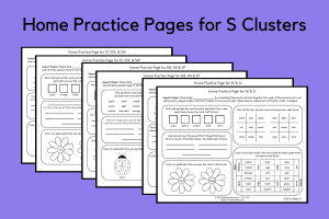 Home Practice Pages for S Clusters | Speech Therapy Ideas