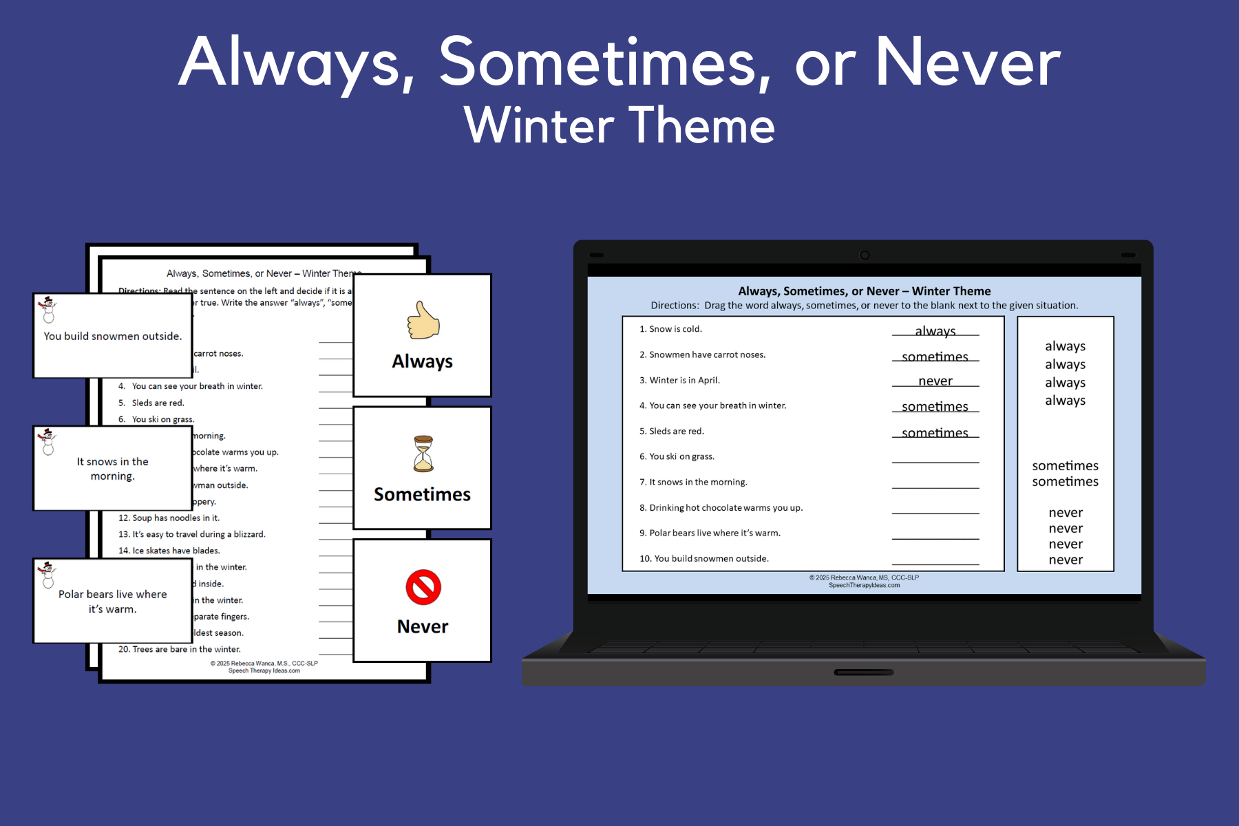 Always, Sometimes, or Never – Winter Theme
