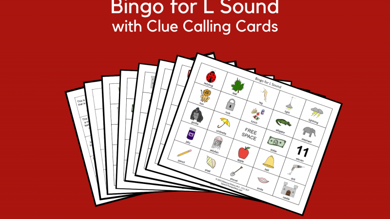 Bingo Games With Clues For L Sound