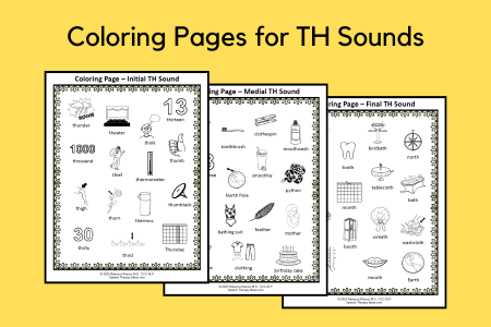 Coloring Pages for TH Sounds