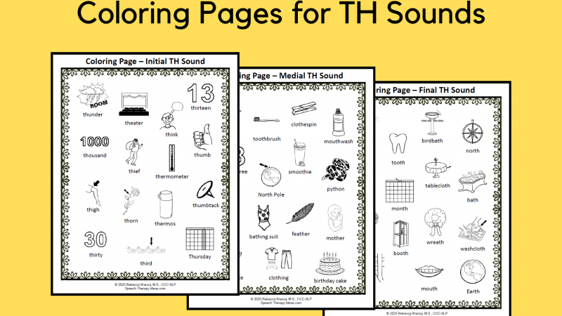 Coloring Pages For TH Sounds