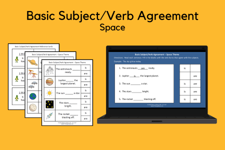 Basic Subject & Verb Agreement - Space Theme