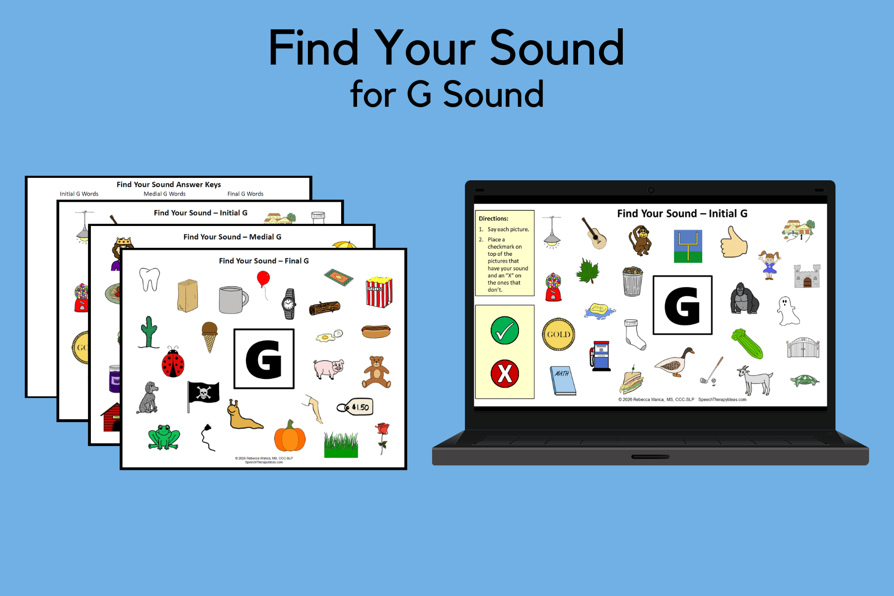 Find Your Sound Pages for G Sound