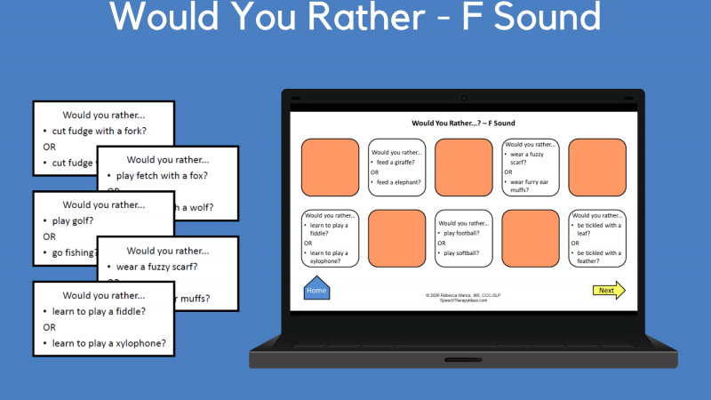 Would You Rather…? For F Sound