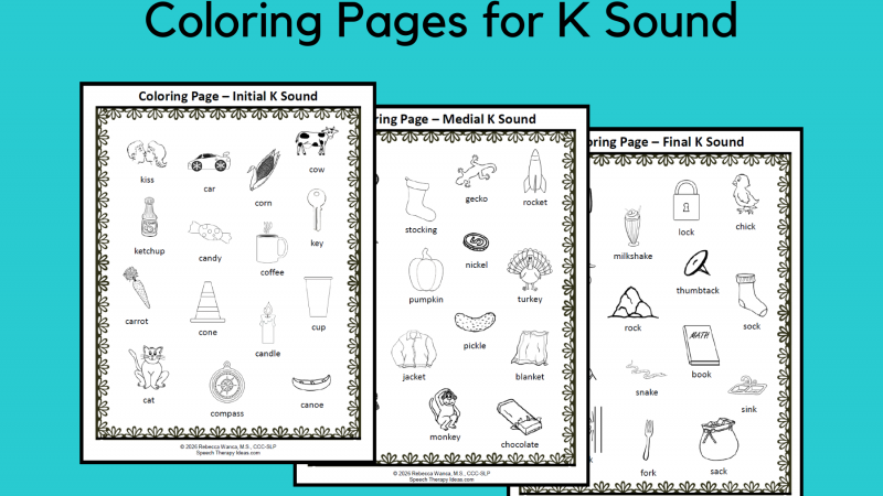 Coloring Pages For K Sound