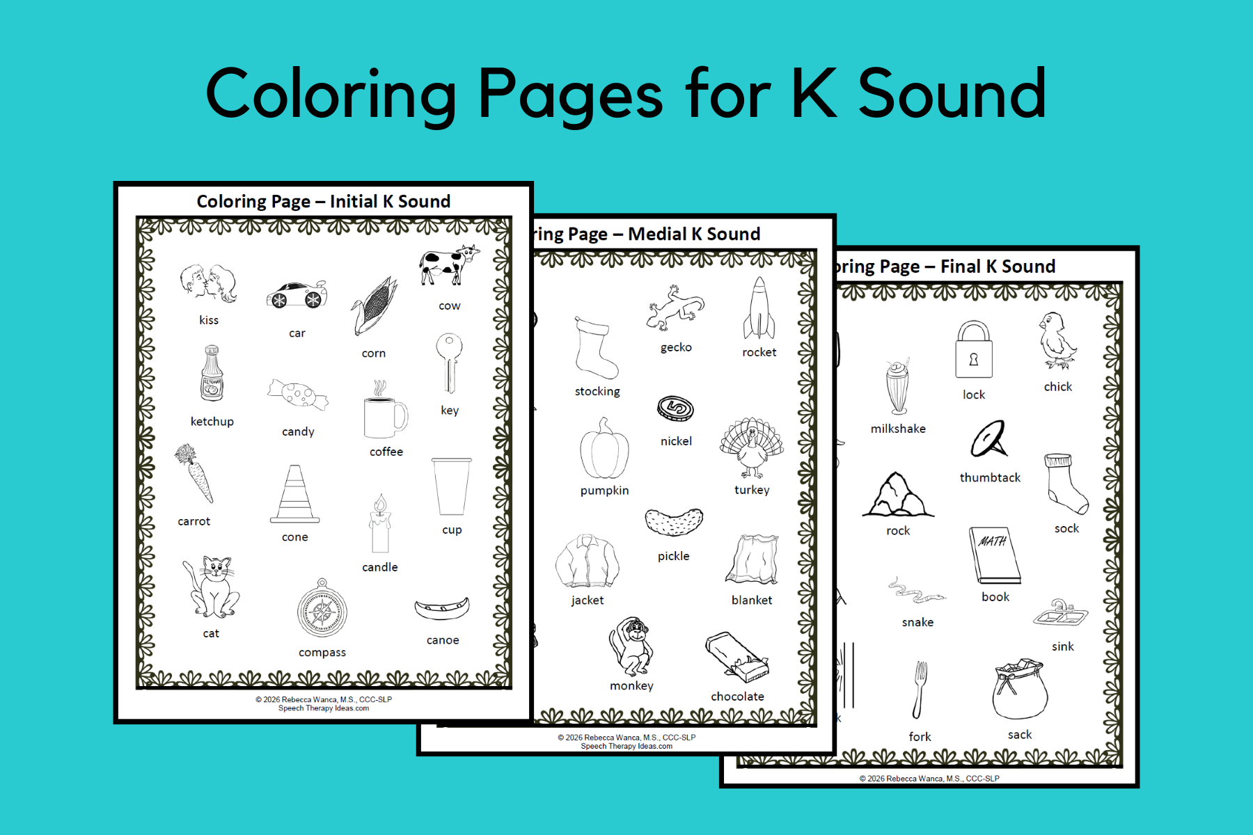 Coloring Pages for K Sound