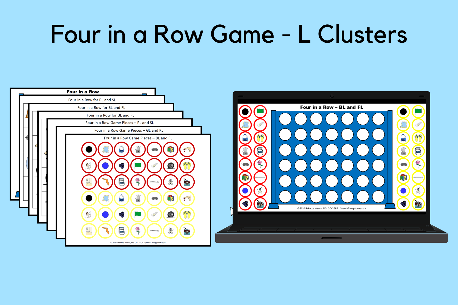Four in a Row Game for L Clusters