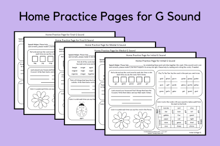 Home Practice Pages for G Sound