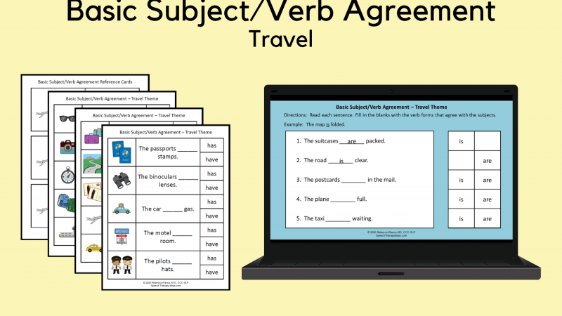 Basic Subject & Verb Agreement – Travel Theme