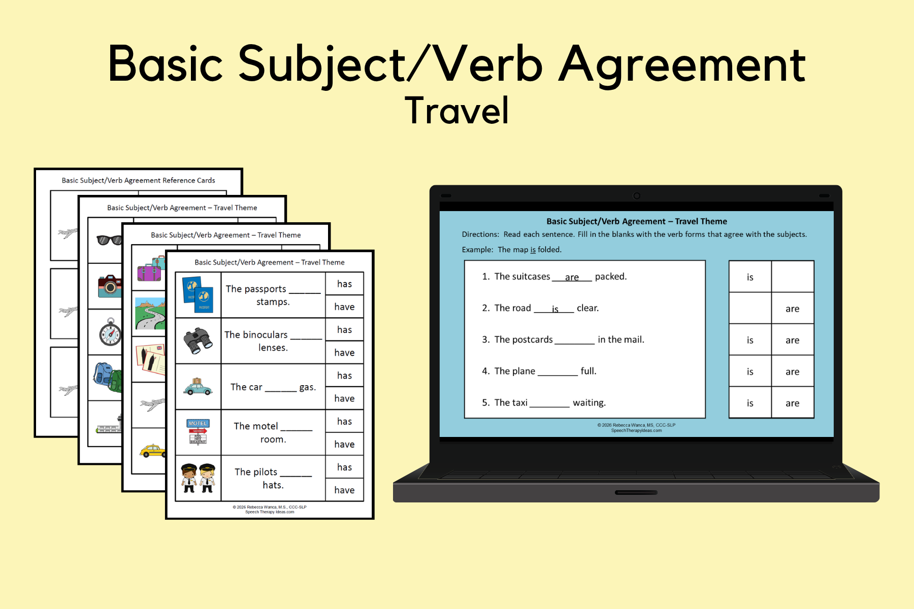 Basic Subject & Verb Agreement – Travel Theme