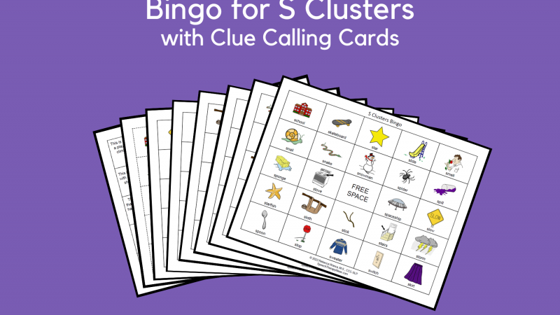 Bingo Games With Clues For S Clusters