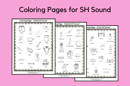 Coloring Pages for SH Sound