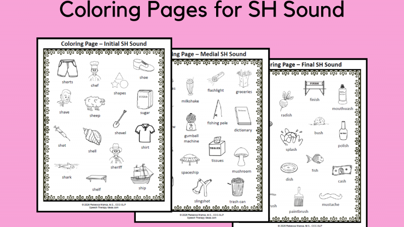 Coloring Pages For SH Sound