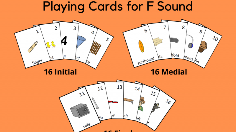 Playing Cards For F Sound