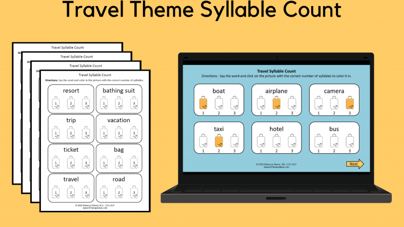 Travel Syllable Count
