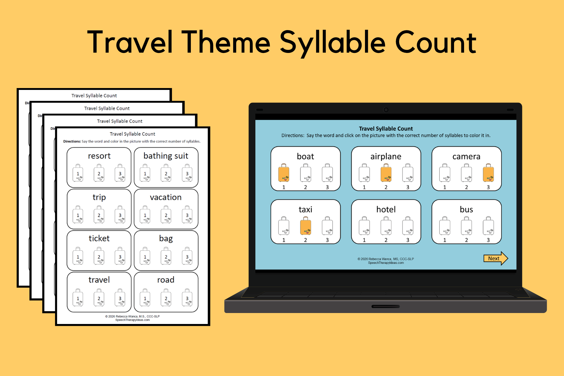 Travel Syllable Count