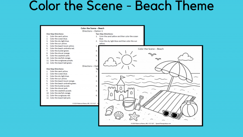 Color The Scene – Beach Theme