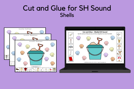 Cut and Glue for SH Sound - Shells