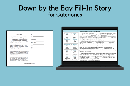 Down by the Bay Fill-in Story for Categories