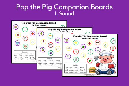 Pop the Pig Companion Boards for L Sound