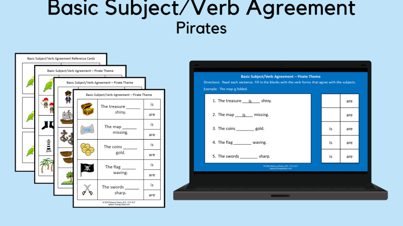 Basic Subject & Verb Agreement – Pirate Theme