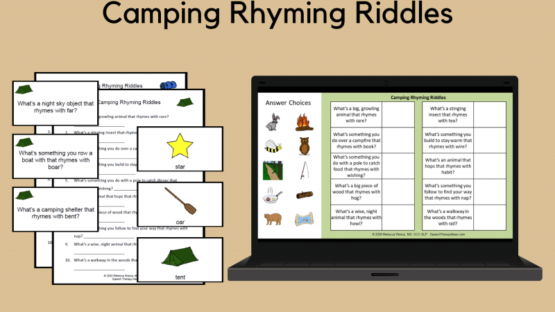 Camping Rhyming Riddles