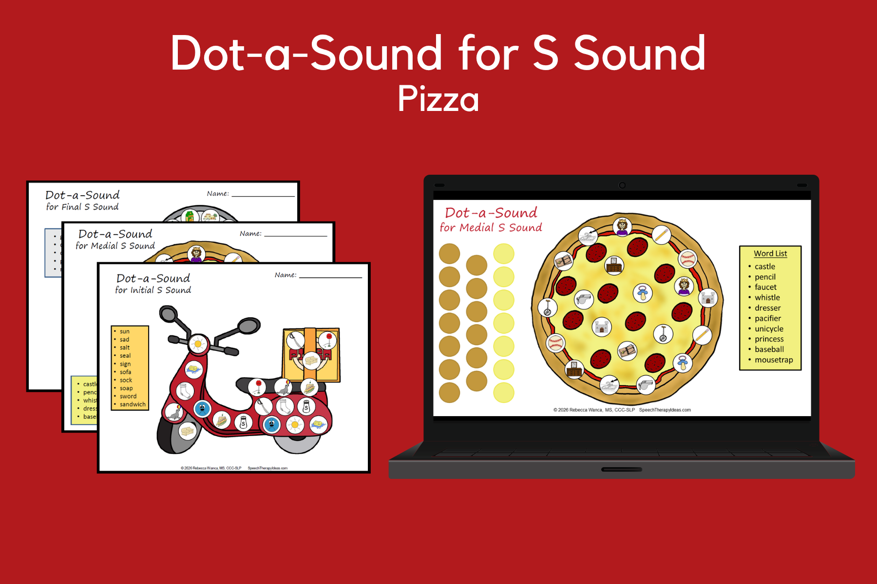 Dot-a-Sound For S Sound – Pizza Theme