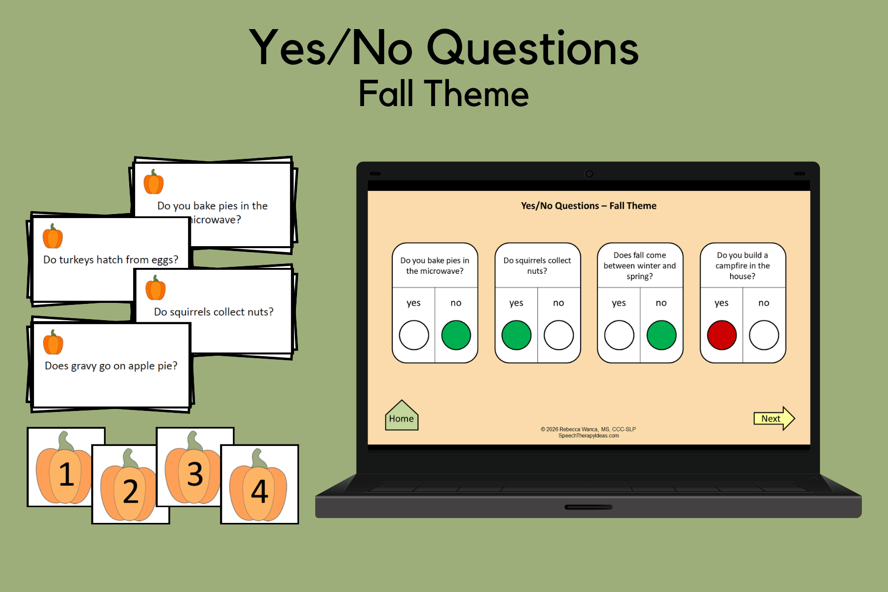 Yes/No Questions Game – Fall Theme